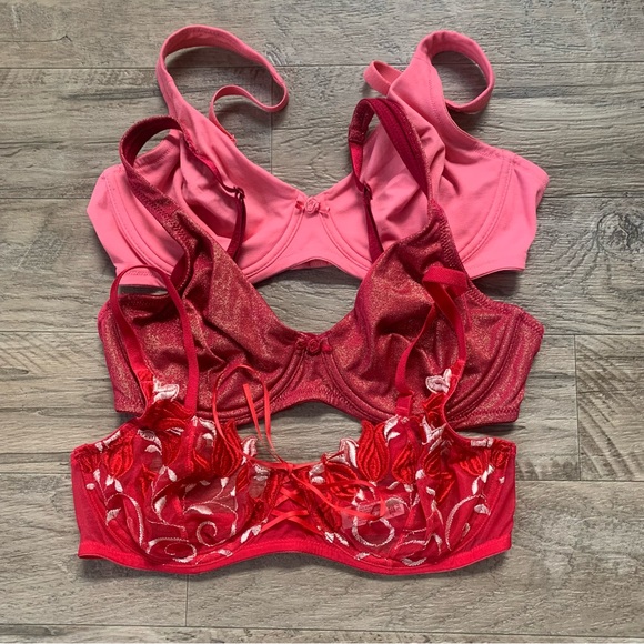 Victoria's Secret Other - Victoria Secret 3 Vintage y2K Underwire Bras Shimmer Sheer Lace